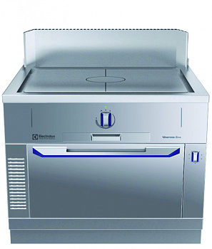 Modular Cooking Range Line thermaline 85 - Gas French Top on Static Gas Oven, 1 Side with Backsplash (Town Gas) (Code 593122)