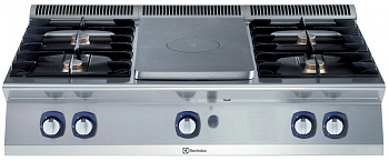 Electrolux Professional E7STGL5000 2-FLAMMEN-GASGLÜHPL.-TISCHH.+2FL.1200 MM (Code 371012)