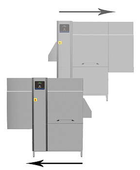 Single rinse Rack Type dishwasher with Medium dryer, 100racks/hour, Electric, 60Hz (Code CC0ECF)