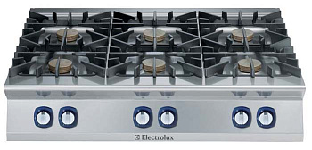 Electrolux Professional E9GCTL6C0M 6-FLAMMEN (7,5KW) GASHERD- 45KW,STADTGAS (Code 391196)