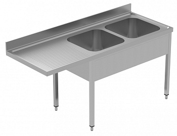 SINK UNIT FOR DW 2BOWLS L/H DRAINER 1800 (134127)