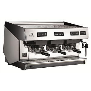 Electrolux Professional MIRA3SADCA MIRA ESPRESSO COFFEE POD MACHINE-3GROUPS-15.6LT BOILER-3INDEP.CONTROL BOXES+4PROGRAM.DOSING PROG.-PROGRAM.WATER-STEAMAIR (CODE 602520)