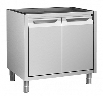 Standard Preparation Cupboard with 2 Hinged Doors - no top, 900mm (Code 133176)