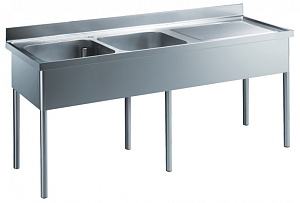 Electrolux Professional LG2126DXE SINK UNIT 2 BOWLS + R/H DRAINER 2100 MM (133573)
