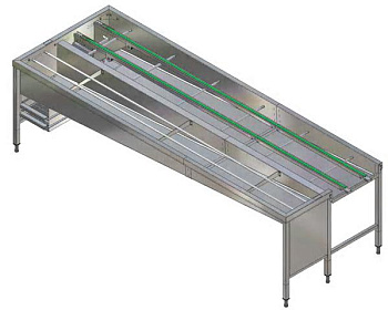 Electrolux Professional HSSA6LR AUTOM.STAPELTISCH,6 KÖRBE.,L>R,3150 MM (Code 865065)