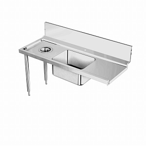 Electrolux Professional BHRPTBH16L Handling System for Rack Type Pre-wash Table with Sink and Scrape Hole, Left to Right, 1700mm (Code 865413)