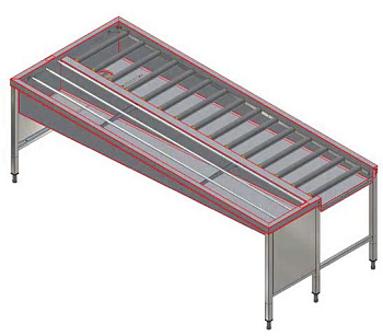 Electrolux Professional HSSMS5LR MANU. STAPELTI, 5 KÖ., L>R, 2640MM-SEITE (Code 865080)