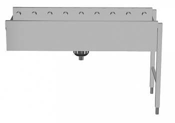 Handling System for Dishwasher Short roller conveyors with deep basin (Code 863069)
