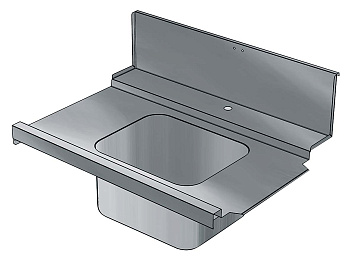PREWASH INFILL TOP+BOWL L&gt R 1000-RACK T. (Code 865331)