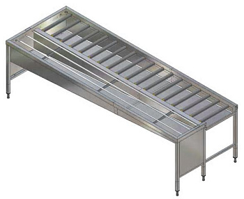 Electrolux Professional HSSMS6LR MANU. STAPELTI, 6 KÖ., L>R, 3150MM-SEITE (Code 865081)