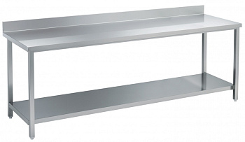 WORK TABLE + SHELF + UPSTAND 1600MM (132418)