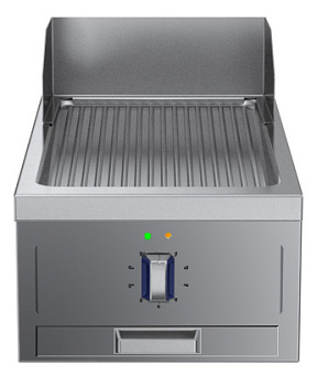 EL.FRYTOP,RIBBED PL,1S,BSPL,400X850X250H (Code 588534)