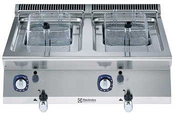 Electrolux Professional E7KKBTAOMEI Modulare Großküchengeräteserie 700XP Zwei-Becken-Gasfritteuse Top 7 Liter (Code 371423)