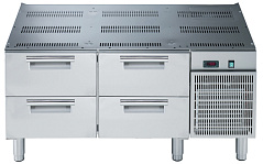 Electrolux Professional E7TTBECOMIN Modulare Großküchengeräteserie XP700 Kühlunterbau mit 4 Schubladen, -2/+10° C, automatische Abtaukondensatverdunstung - R290 (Code 371295)
