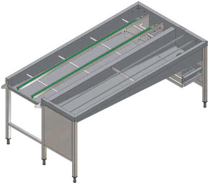 Electrolux Professional HSSA6RL AUTOM. SORTING TABLE,6 BASK.,R&gt L,3150 MM (Code 865069)