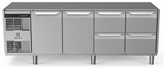 Electrolux Professional EH4H7AABB REFR.COUNTER 590LT 2DR 4 DRAWERS NO TOP (Code 710078)