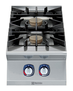 Electrolux Professional E9AAJTAOMCI Modulare Großküchengeräteserie 900XP 2-Brenner-Gaskocher, 10 kW (Code 391571)