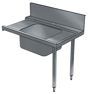 Electrolux Professional BHRPT6B12R PREWASH TABLE+BOWL(600X500)R&gt L 1200-RACK (Code 865326)