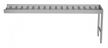 Handling System for Dishwasher Conveyor, long rollers with end plate (Code 863050)