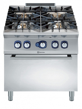 Electrolux Professional E9GCGHTCG0 4-BURNER GAS RANGE+OV.800MM-3MM WORKTOP (Code 391245)