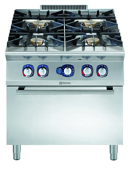 Electrolux Professional E9AALTBBMEI Modulare Großküchengeräteserie 900XP 4-Flammen-Gasherd 10 kW auf Gasofen (Code 391577)