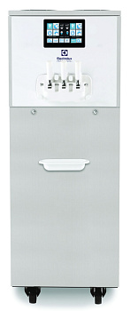 Electrolux Professional ROM218DPA3PH Roma Softeismaschine Modell R mit Pumpe, 2 x 11 l Tankkapazität und 1,95 l Schneckenzylinder, 2 Geschmacksrichtungen und 1 Mix- Auslaufhahn, Hochleistungskühlsystem, Luftgekühlt, Standmodell mit Räder (Code 560079)