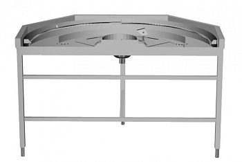 Handling System for Rack Type Loading Dishwashing Driven 180° Curve - Clockwise direction (Code 865458)