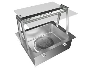 Electrolux Professional D03H2O Drop-In Drop-in bain-marie, air ventilated, with one well (2 GN container capacity) and A overshelf (Code 341159)