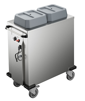 Service Trolleys Heated Plate Dispenser Trolley, 2 cylinders - Ø180-300 mm (Code 341186)