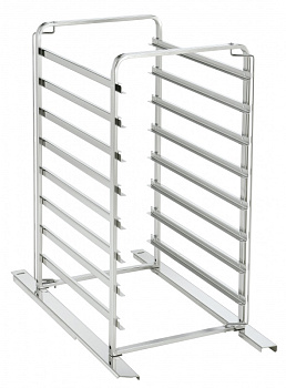 TRAY RACK+WHEELS 8X1/1GN, 80MM PITCH (Code 922009)