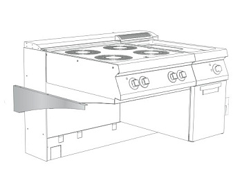 Electrolux Professional 2COVER700 1 PAAR UNTERE BLENDEN FÜR SERIE 700 (Code 206258)