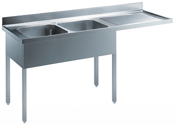 Electrolux Professional SLG220D SINK UNIT FOR DW 2BOWLS R/H DRAINER 2000 (Code 132531)