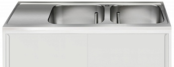 Electrolux Professional T2VI1800L 2 EINBAUSPÜLB., 600x500, ABL.LINKS 1800 (Code 855237)