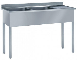 Electrolux Professional SL216D SINK UNIT 2 BOWLS & R/H DRAINER 1600MM (133041)