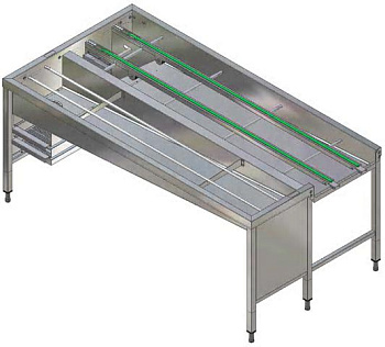 Electrolux Professional HSSA4LR AUTOM.STAPELTISCH,4 KÖRBE.,L>R,2130 MM (Code 865063)