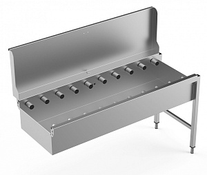 Electrolux Professional HSSRDB16SB Handling System for Dishwasher Short roller conveyors with deep basin and splashback (Code 865215)