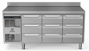 Electrolux Professional EH3H3GGG Digital Undercounter ecostore HP Premium Refrigerated Counter - 440lt, 9x1/3 Drawers with upstand (Code 710149)