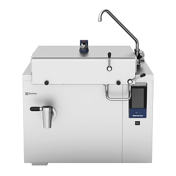 Electrolux Professional PUEN17KLEM Elektro-Druckgarbraisière 170 Ltr. (H) mit Dampfkondensationseinrichtung, Kerntemperaturfühler und Mischbatterie, Aufkantung (Code 586843)
