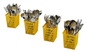 Electrolux Professional WTAC53 KIT 4 PLASTIC BOXES FOR CUTLERY-YELLOW (Code 865574)