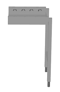 Electrolux Professional HSSRC5 Handling System for Dishwasher Short roller conveyors 1 (Code 863138)