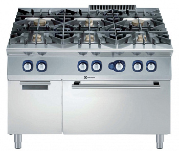 6-BUR GAS RANGE+OV+CUPB 1200MM-3MM WORKT (Code 391253)