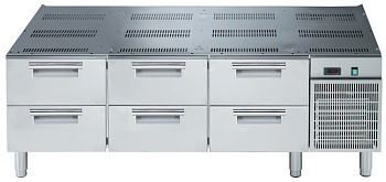 Electrolux Professional E7TTBECOMKN Modulare Großküchengeräteserie Kühlunterbau mit 6 Schubladen 1600MM - R290 (Code 371296)