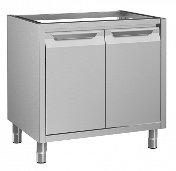 Standard Preparation Cupboard Base for Sink Top (2 hinged doors) - no top, 900mm (Code 133184)