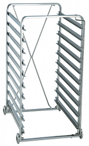 Electrolux Professional RETR1011 Reinforced tray rack with wheels, lowest support dedicated to a grease collection tray for 10 GN 1/1 oven, 64mm pitch (Code 922694)