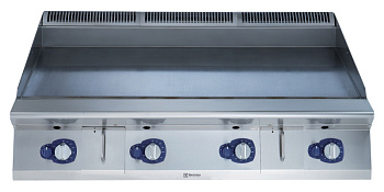 Electrolux Professional E9IIKAAOMIA Modulare Großküchengeräteserie Große Gas-Bratfläche mit glatter, kratzfester NitroChrome3-Kochplatte, horizontal, thermostatische Steuerung, inklusive Schaber (Code 391406)