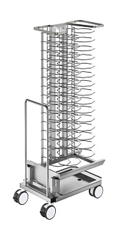 Electrolux Professional TRBA45PL2011C Küchenzubehör Bankettwagen mit Gestell für 54 Teller für 20 GN 1/1 SkyLine und Schockkühler/-Froster, 74mm Abstand (Code 922763)