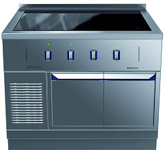 Electrolux Professional MBJJGBJ9AO Modulare Großküchengeräteserie thermaline 85 - Vollflächen-Induktionskochfeld auf Schrankunterbau, 4 Zonen, einseitig bedienbar mit Aufkantung (Code 588450)