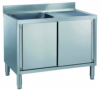 Standard Preparation 1200 mm Cupboard Sink with 1 Bowl & Right Drain (Code 132818)