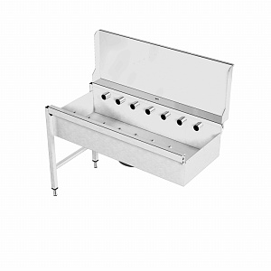 Electrolux Professional HSSRDB13SB Handling System for Dishwasher Short roller conveyors with deep basin and splashback (Code 863074)