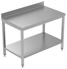 Electrolux Professional LSGTG1210E WORK TABLE 1200 MM+UPSTAND+LOWER SHELF (Code 134095)